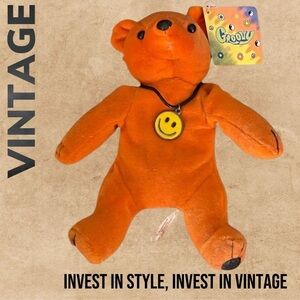PAPEL GIFTWARES & COLLECTABLES GROOVY BEANBAG Orange Bear VINTAGE